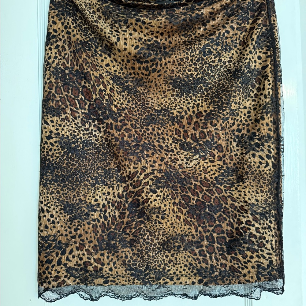 Express leopard print skirt
